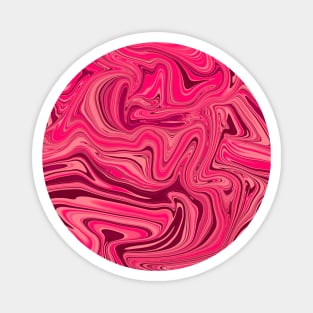 Shades of Magenta Pink Digital Fluid Art Magnet